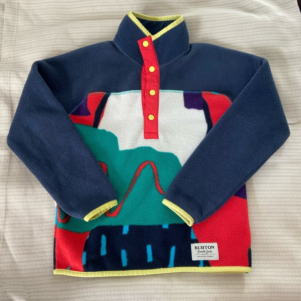 Burton Multicolor Fleece Anorak Jacket XS
